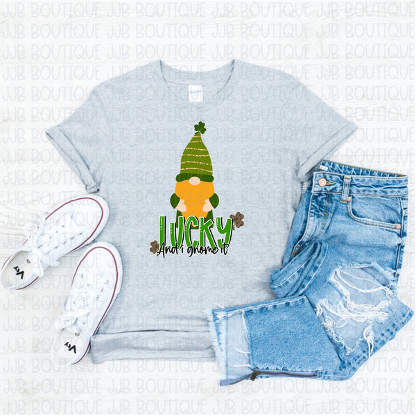 Lucky & I Gnome It Tee